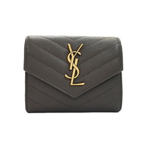 Saint Laurent YSL Wallet Tri PARIS Monogram Three